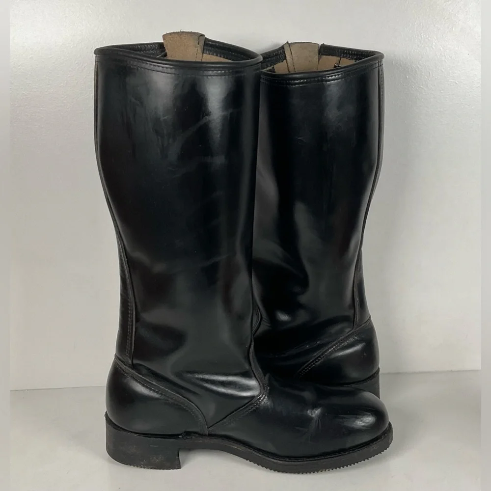 Vintage Harley Davidson Tall Patrol Boots | Glossy | Engineer | Men’s 11